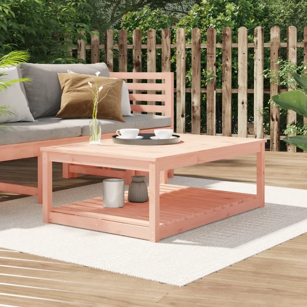 Tavolo da Giardino | Tavolino da esterno 121x82,5x45 cm in Legno Massello di Douglas