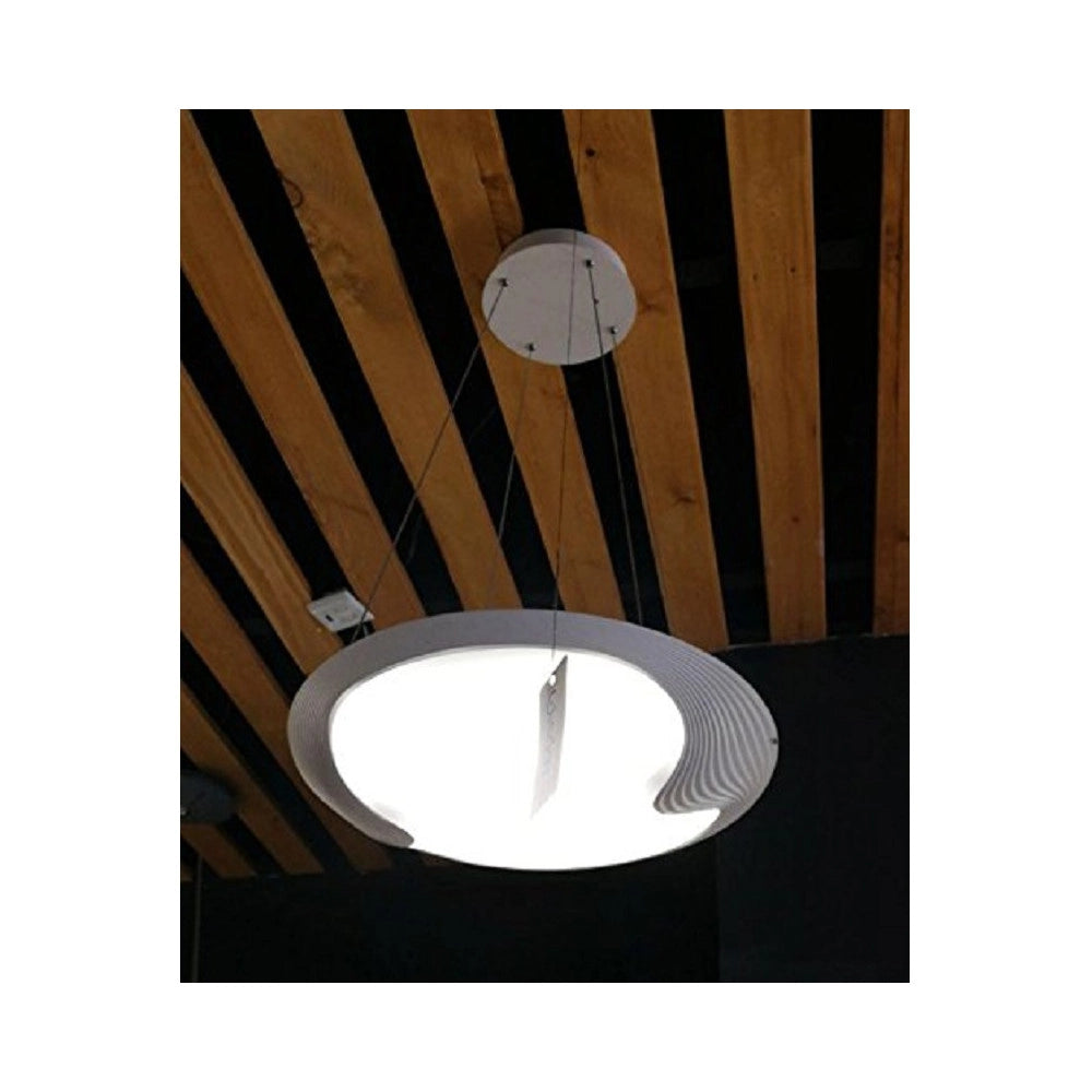 Trade Shop - Lampadario Lampada Disco Anello Tondo Luce Led Soffitto Sospensione Pendente Moderno -
