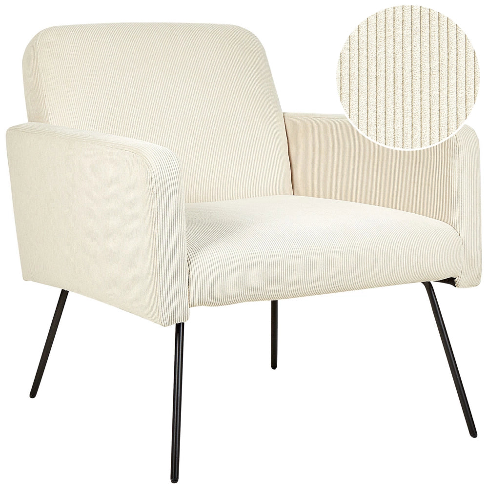 Poltrona Velluto beige chiaro Snelle Gambe In Metallo Nero Moderno Soggiorno Retrò