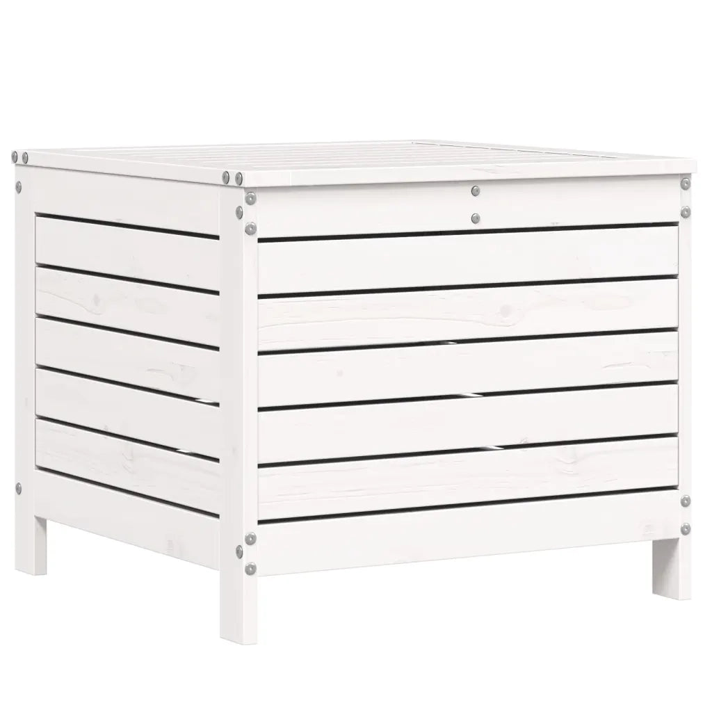 Set Divani da Giardino 7 pz Bianco in Legno Massello di Pino 3250985