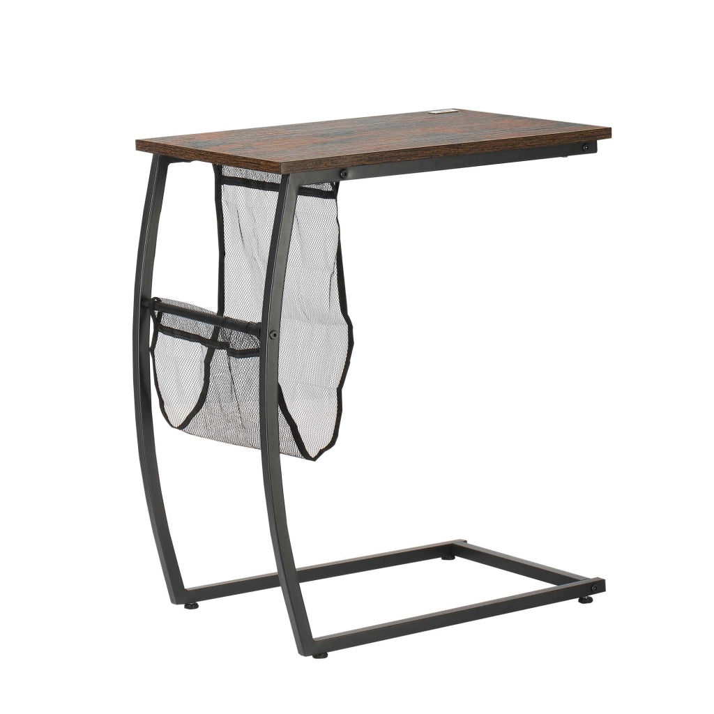 Comodino con contenitore ¨C zephmum ¨C 53x35x64,5 cm marrone r¨²stico