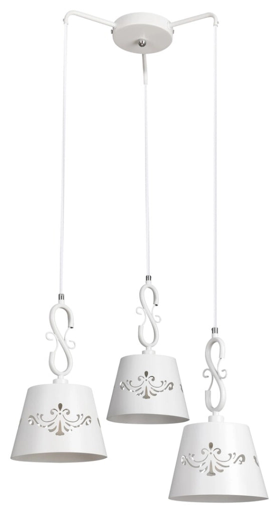 Rabalux Anna lampadario bianco opaco Ø50cm 3xE14 metallo