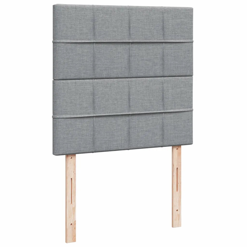 Giroletto a Molle con Materasso Grigio Chiaro 90x190 cm Tessuto