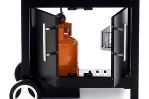 Barbecue a Gas GPL Pietra Lavica 3 Fuochi 15kW con Fornello Laterale Sochef Golosone 3