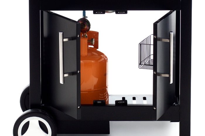 Barbecue a Gas GPL Pietra Lavica 4 Fuochi 14kW con Fornello Laterale Sochef Golosone 4