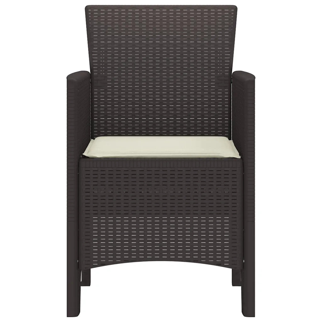 Sedia da Giardino 4 pz | Sedie da Esterno Marrone 53 x 49 x 85 cm Polipropilene