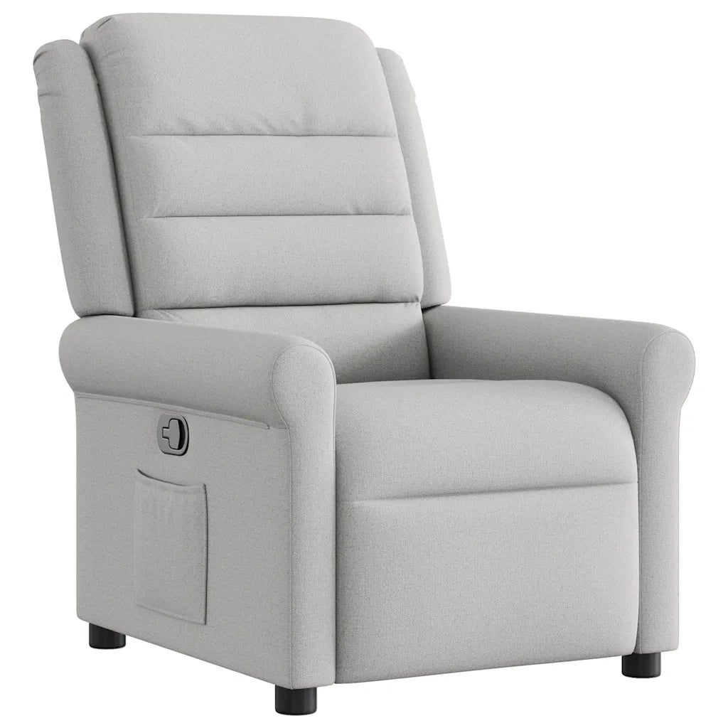 Divano Sedia-Poltrona Reclinabile in Tessuto Grigio Nuvola 797816