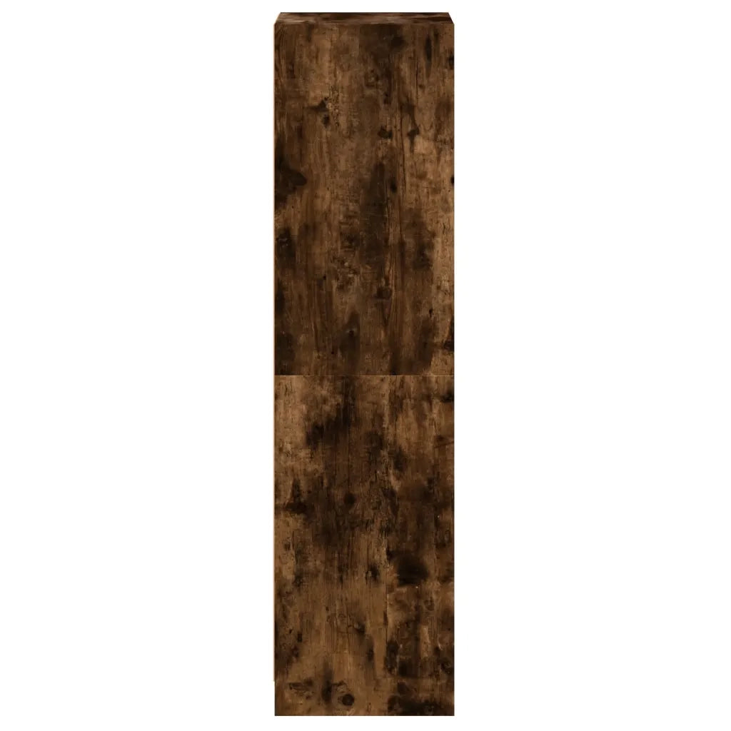 Credenza con Ante in Vetro Rovere Fumo 35x37x142 cm 836438