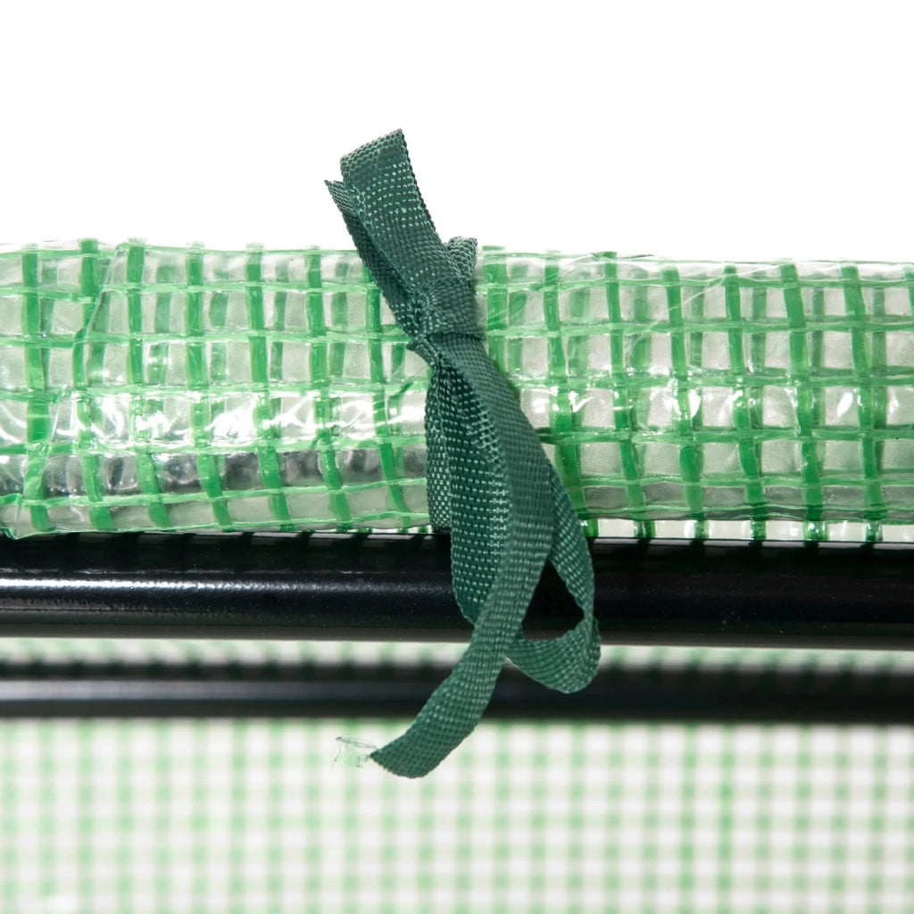 Mini serra da giardino in PE con finestre apribili, 120 x 60 x 60 cm, verde