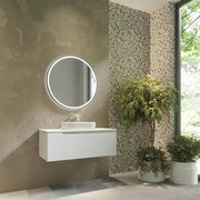 Mobile bagno sospeso 60 cm un cassetto bianco opaco con top  | Moor