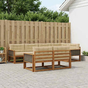 Set di divani da esterno 8 pz Naturale e Beige 3382641