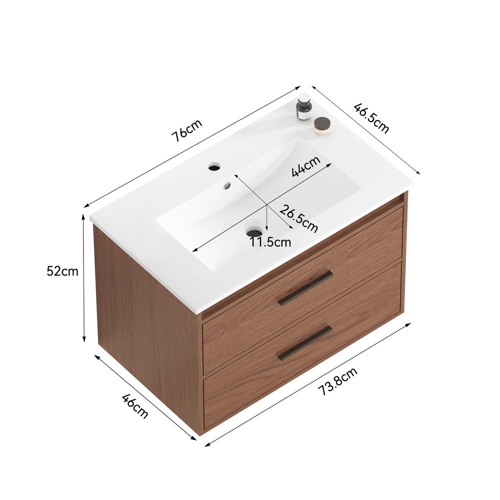 Armadietto Bagno con Cassetti ¨C Xylo ¨C Marrone, 75 cm