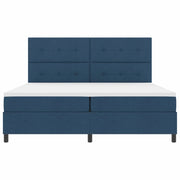 Letto a molle con materasso con led Blu 200 x 200 cm Tessuto