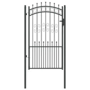 Cancello con Punta a Lancia KAMPEN 103 x 175 cm Acciaio Grigio CFW4287834