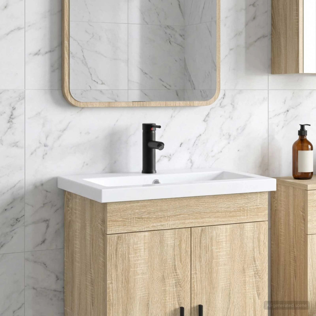 Lavabo da bagno Nero Opaco 61 x 40 x 16,5 cm Metallo 890235