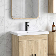 Lavabo da bagno Nero Opaco 61 x 40 x 16,5 cm Metallo 890235
