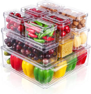 Organizzatore del frigorifero - Contenitore di conservazione - Scatole del frigorifero - Box di archiviazione durature - Organizzatore della cucina - Scatole di archiviazione - Qualità premium