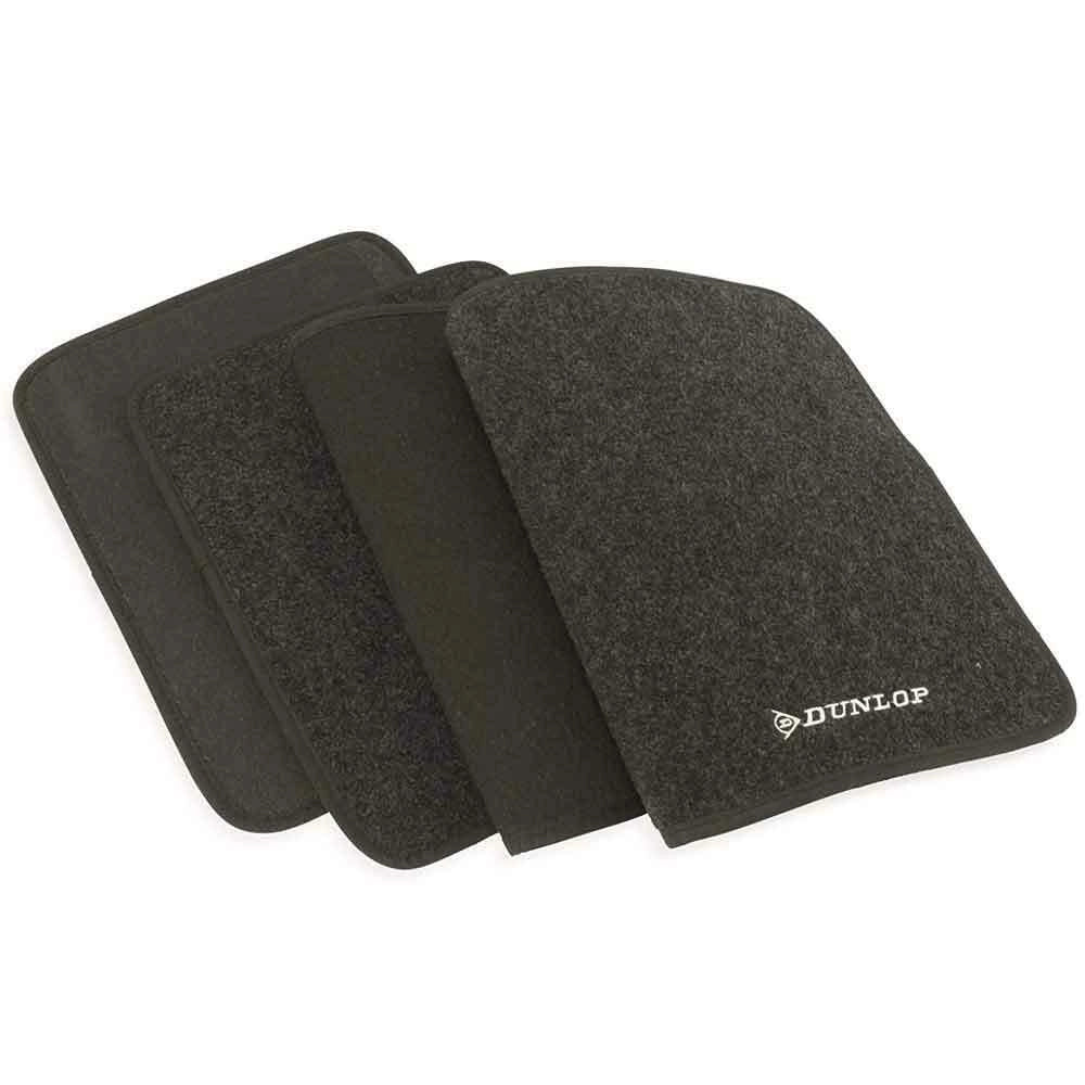 4x Tappeti Auto Tappetini Anteriori Posteriori in Gomma Moquette Universali Nero