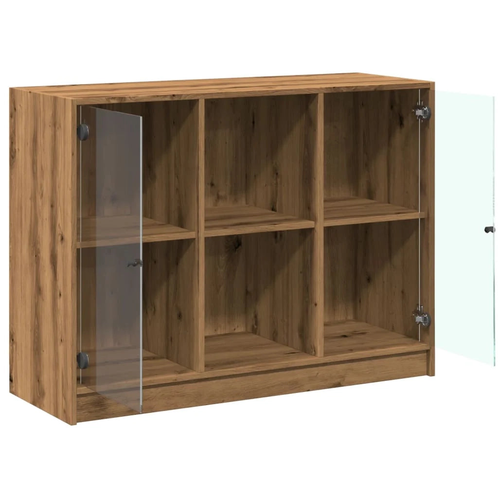Buffet credenza cassettiera mobiletto mobile contenitore organizer per cucina soggiorno salotto fatto a mano 102 x 37 x 75,5 cm legno ingegnerizzato marrone 02_0030808