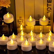 Lampadine LED senza fiamma - 24 pezzi - candele realistico fumanti per feste e decorazioni