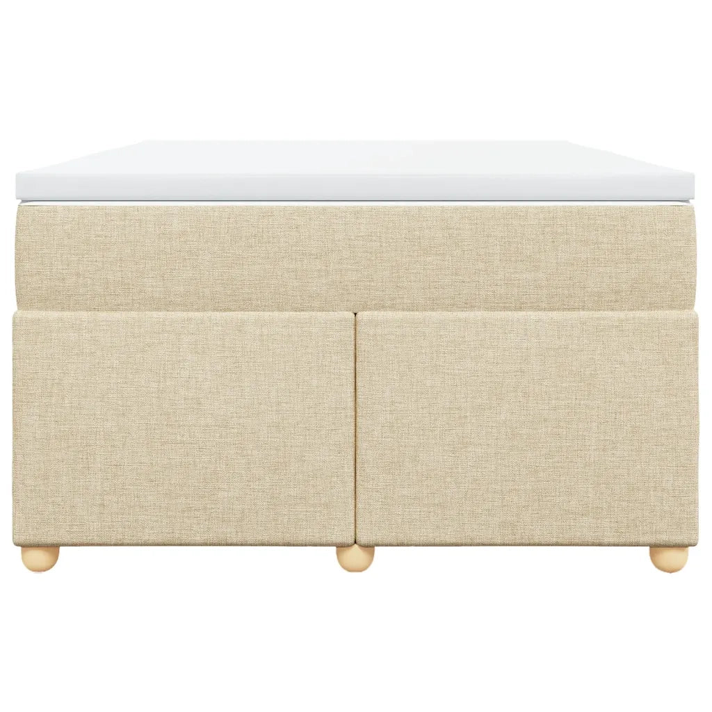 Giroletto a Molle con Materasso Crema 120x190 cm in Tessuto 3285364