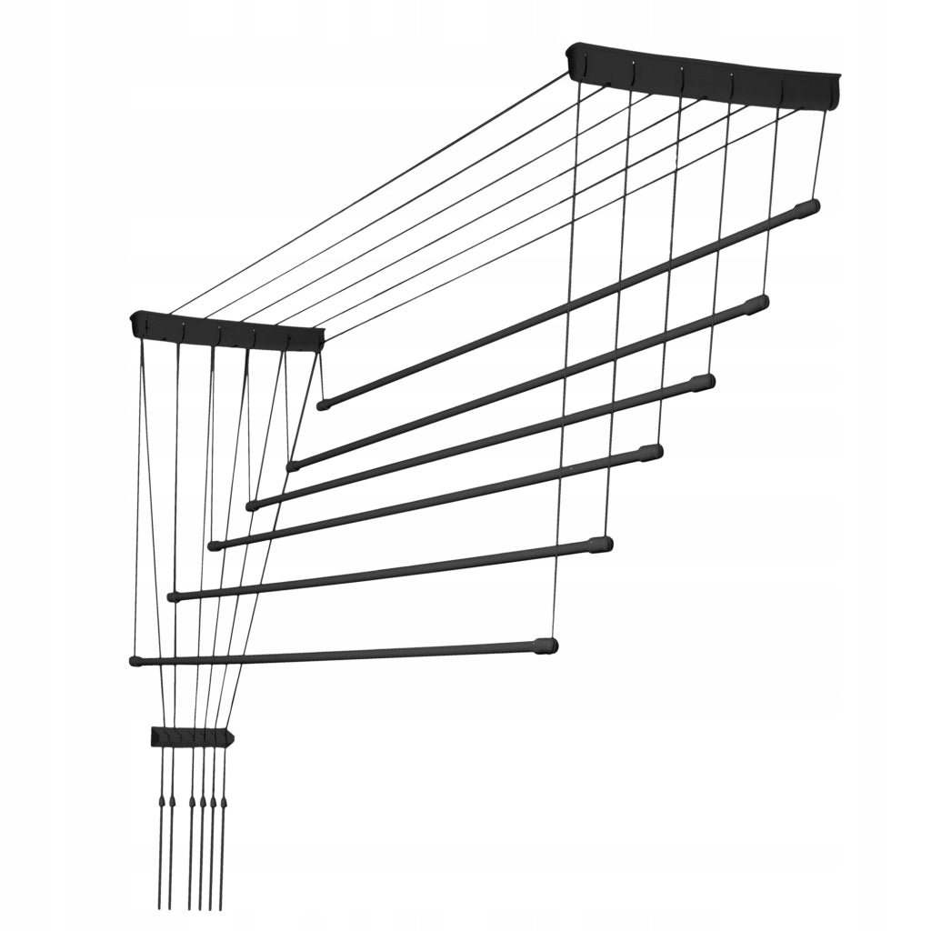 Stendibiancheria a soffitto KADAX con 6 barre per bagno e balcone, 120 cm