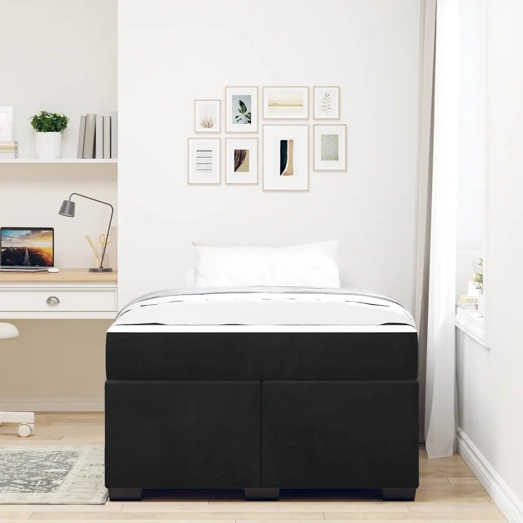 Struttura del letto con materasso Nero 120 x 200 cm Tessuto 3399286