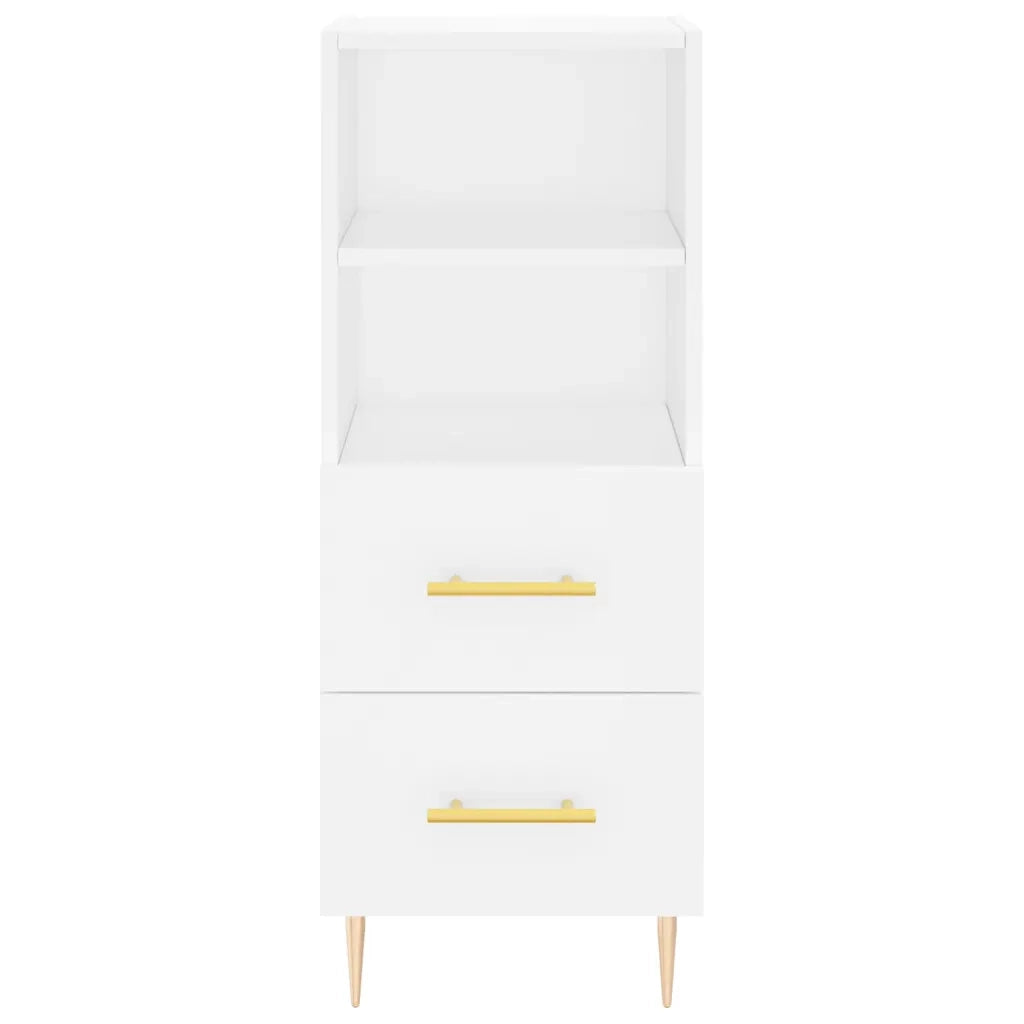 Credenza Bianca 34,5x34x90 cm in Legno Multistrato