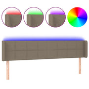 Testiera | Testata a LED Tortora 183x16x78/88 cm in Tessuto