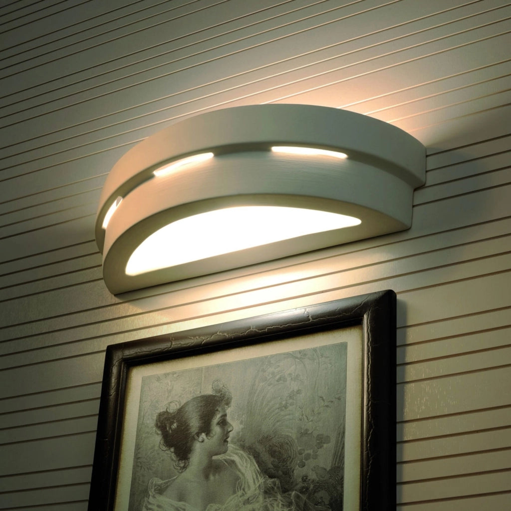Applique ceramica bianca Pure Lume Solaro 2xE27 IP20