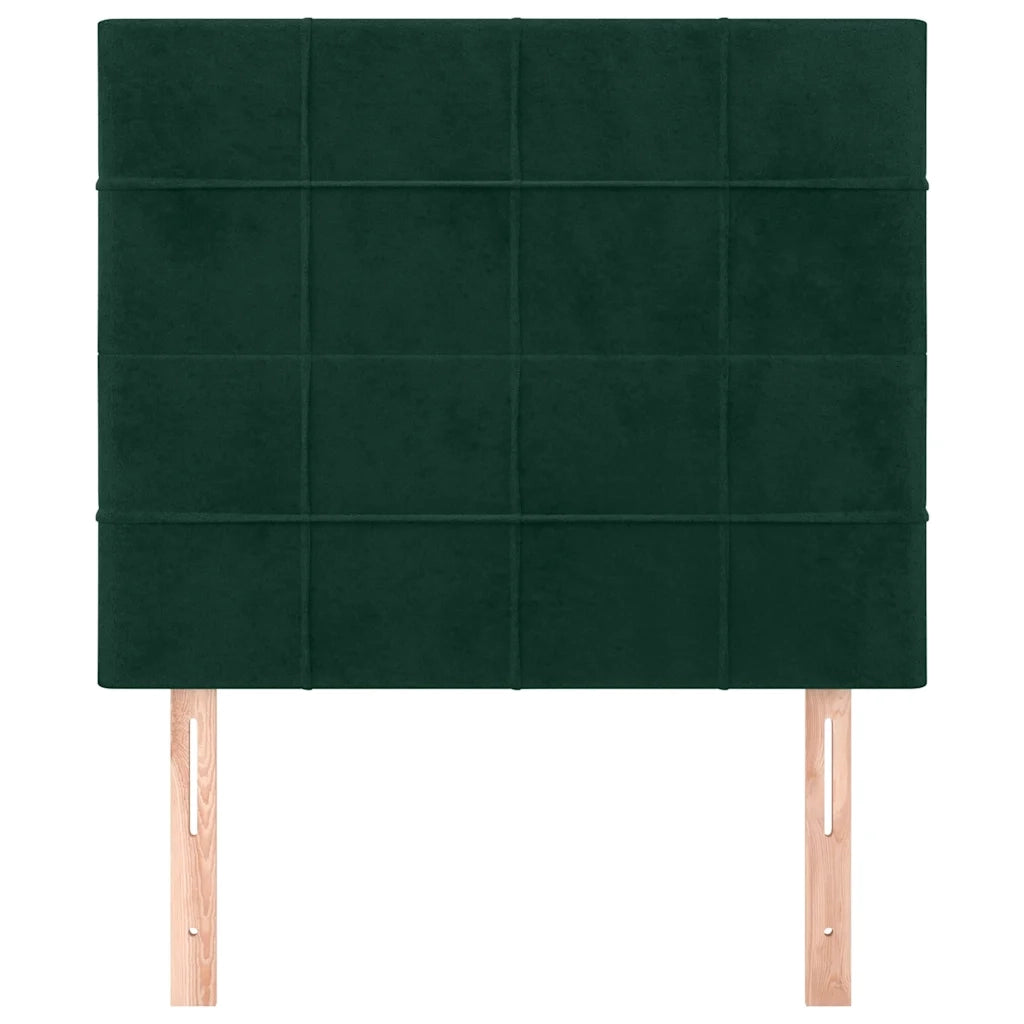 Testiere 2 pz Verde Scuro 100x5x78/88 cm in Velluto
