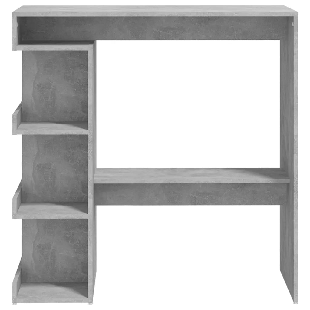 Tavolo Bar con Ripiani Grigio Cemento 100x50x101,5cm Truciolato 809453