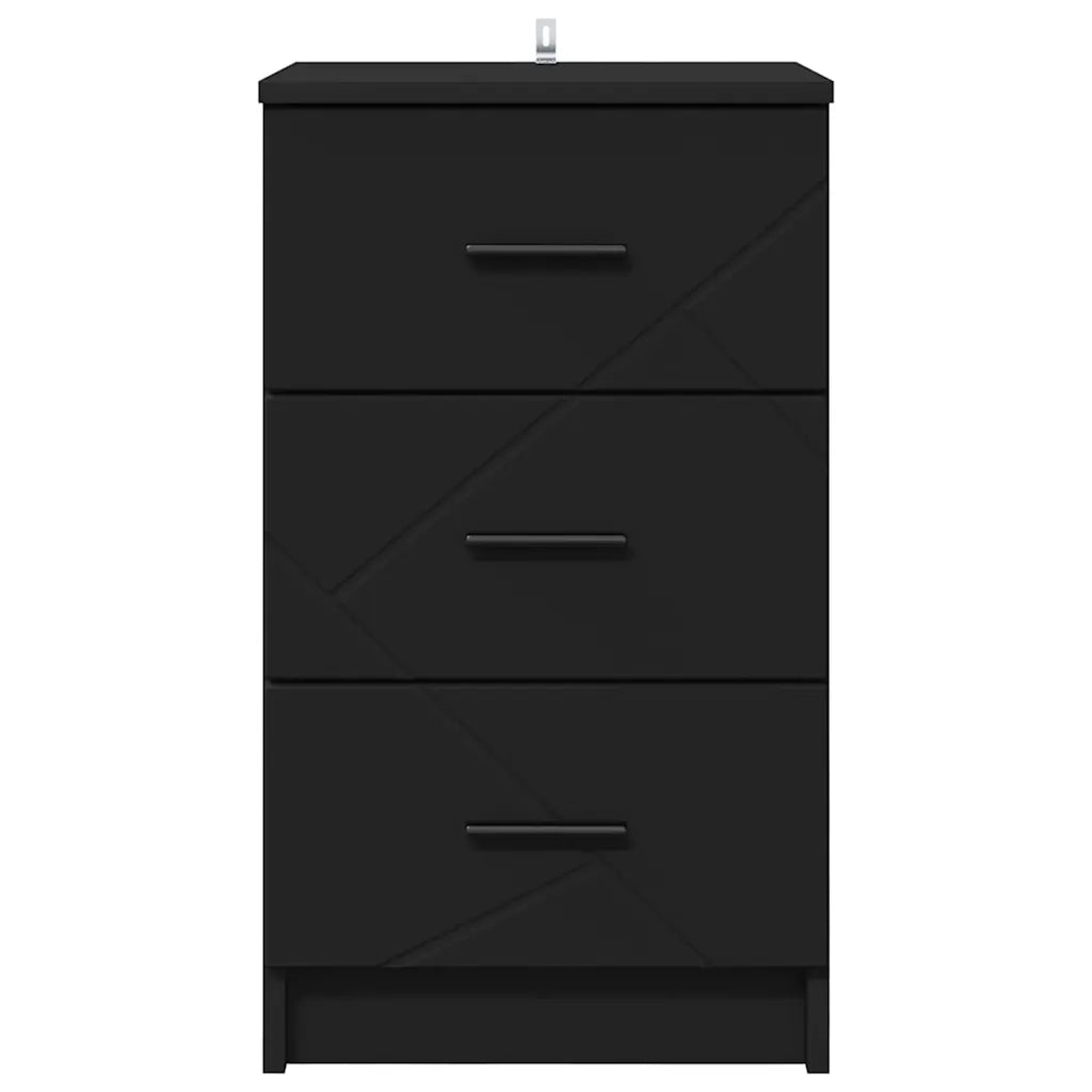 Armadio da Notte Nero 38 x 38 x 66 cm Legno multistrato 883375