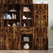 Credenza-Buffet-Armadio da cucina Rovere Fumo 50x42,5x185 cm in Legno Multistrato 811372