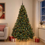 Albero di Natale artificiale verde con palline 300 cm 600 LED 3467340
