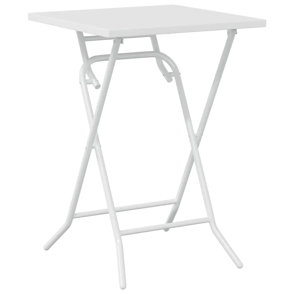 Set Bistro da Giardino 3 pz | Set Salotto da Giardino Bianco Acciaio