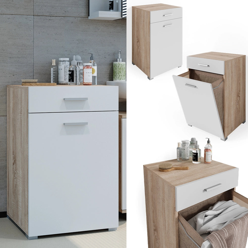 Vicco Armadietto da bagno con portabiancheria Sonoma 50 x 78.5 cm