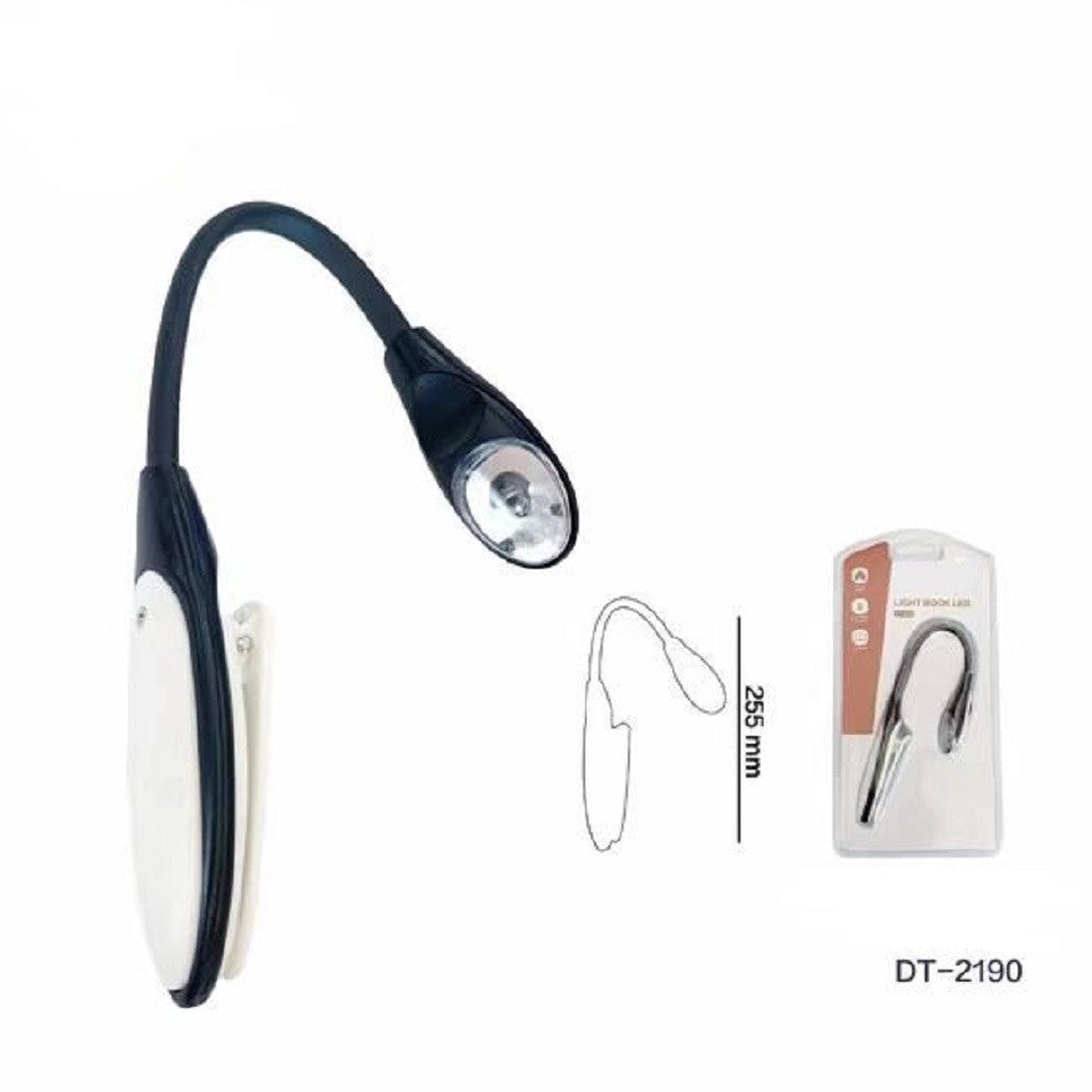 Trade Shop - Lampada Luce Da Lettura Con Clip Light Book Led Flessibile Casa Campeggi Dt-2090 -