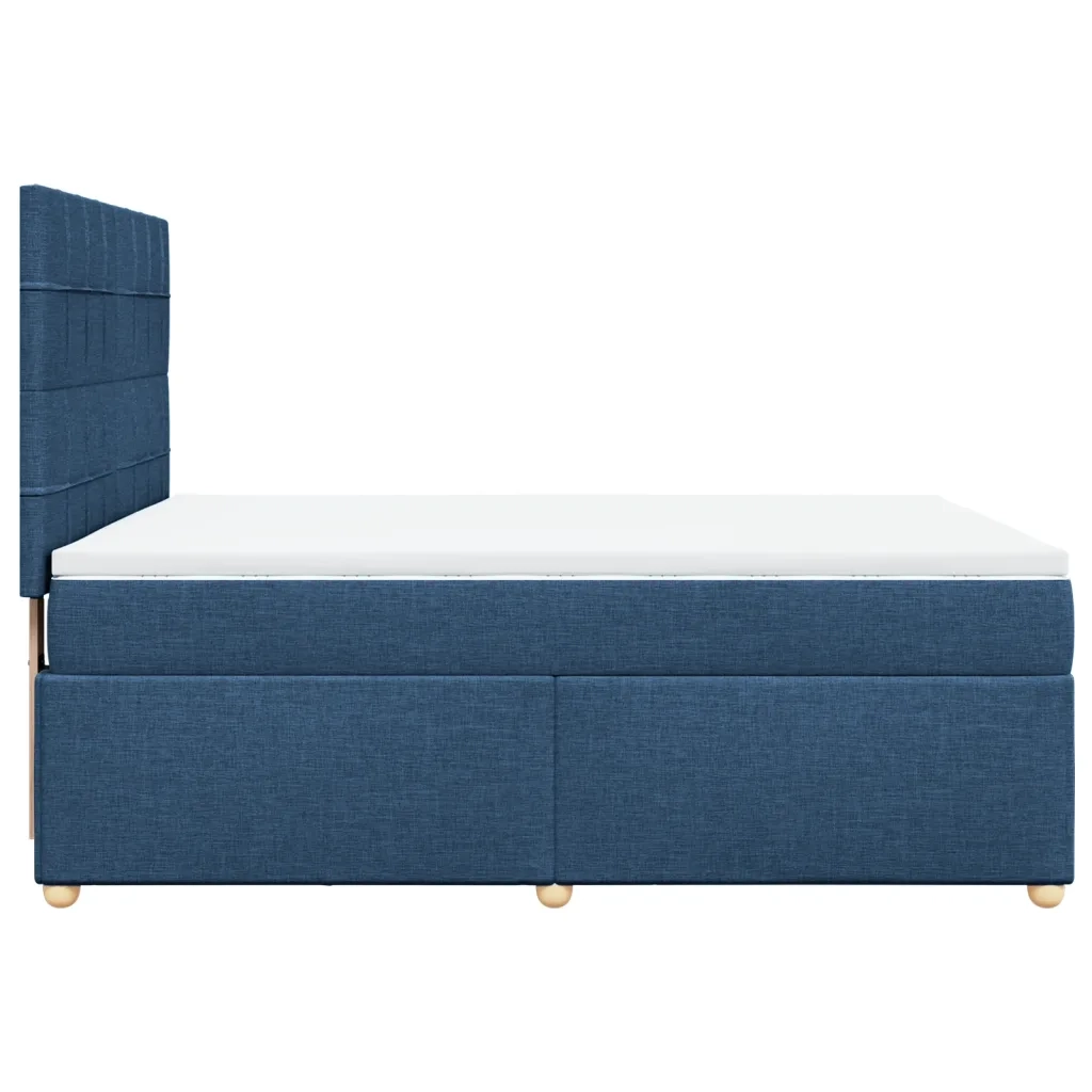 Giroletto a Molle con Materasso Blu 160x200 cm in Tessuto 3293637