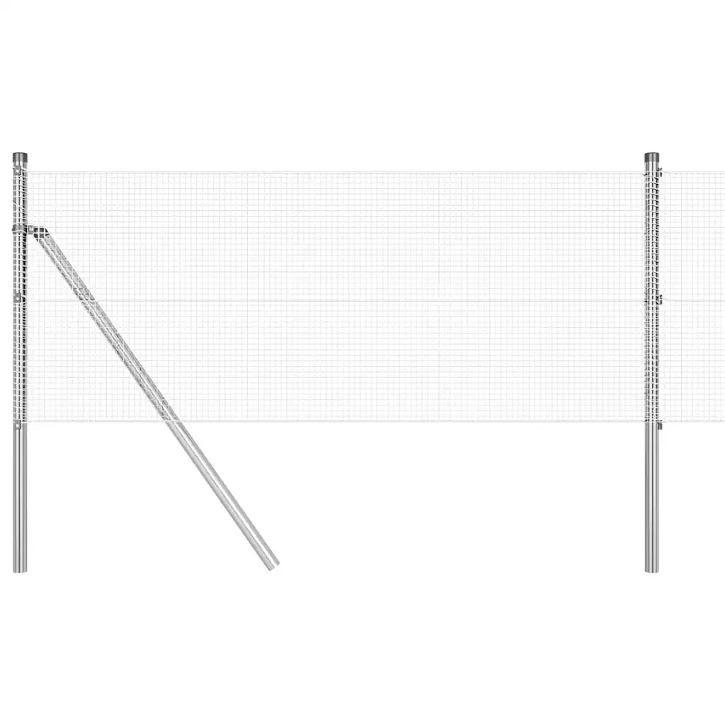 Palo della recinzione Argento 100 x 0,5 m (rete 12 x 12 mm)