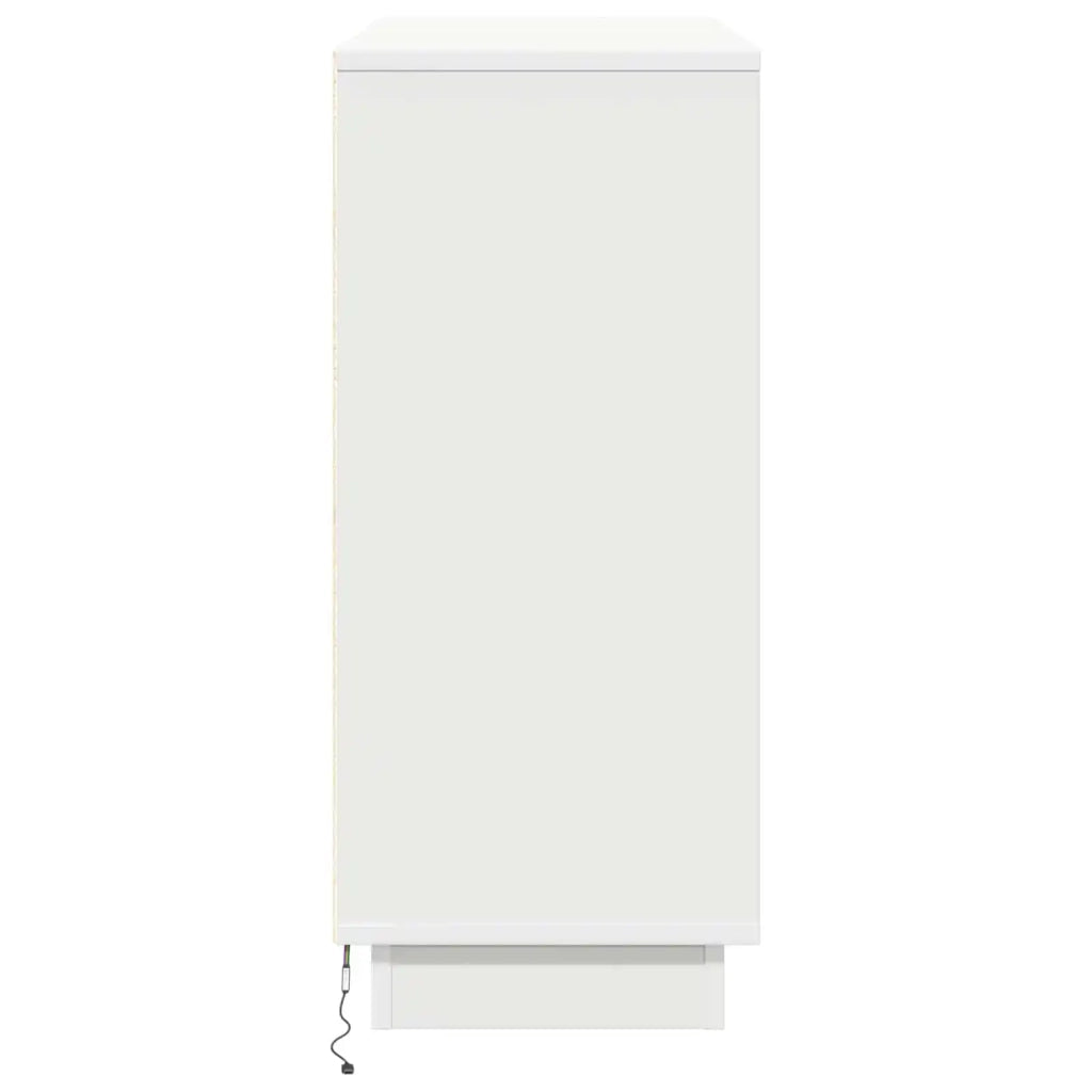 Madia LED Bianco 90 x 32 x 75 cm Legno multistrato 869674
