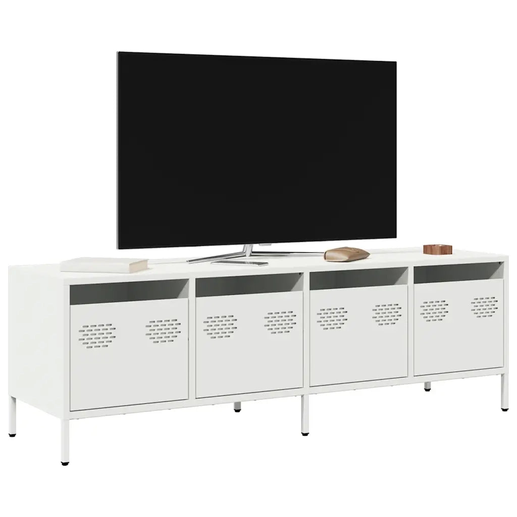 vidaXL Mobile TV Bianco 135x39x43,5 cm in Acciaio Laminato a Freddo