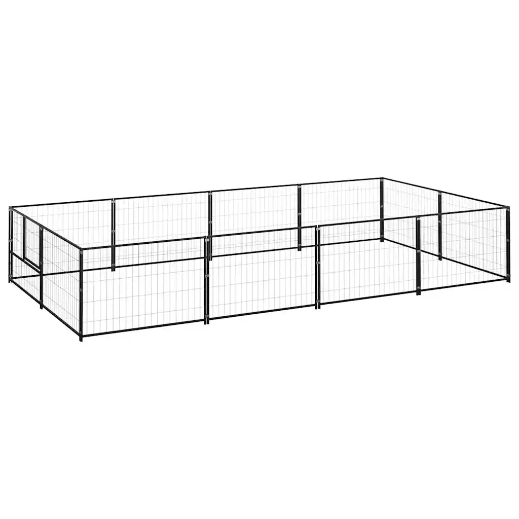 Gabbia per Cani Nera 8 mÂ² in Acciaio cod mxl 49266