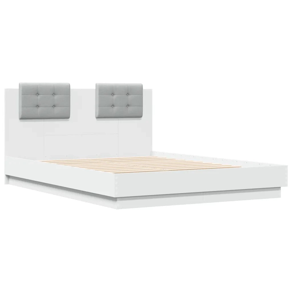 Giroletto con Testiera Bianco 135x190 cm in Legno Multistratocod mxl 115119