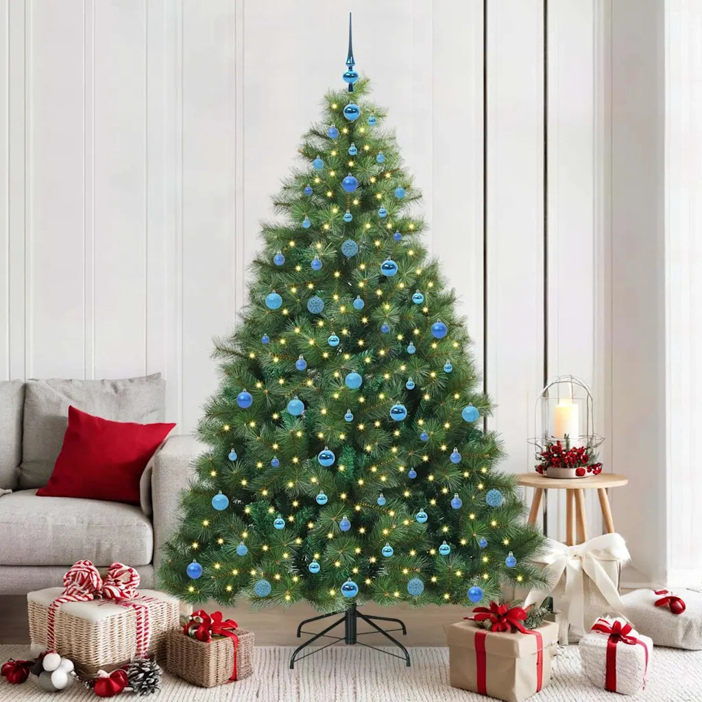 Albero di Natale artificiale con 300 LED Verde 210 cm PE e PVC 3397803