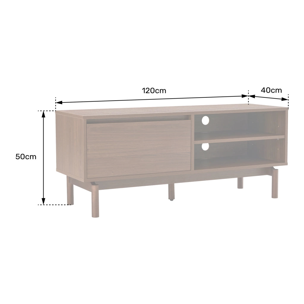 Mobile TV in legno scuro 120cm SARAH