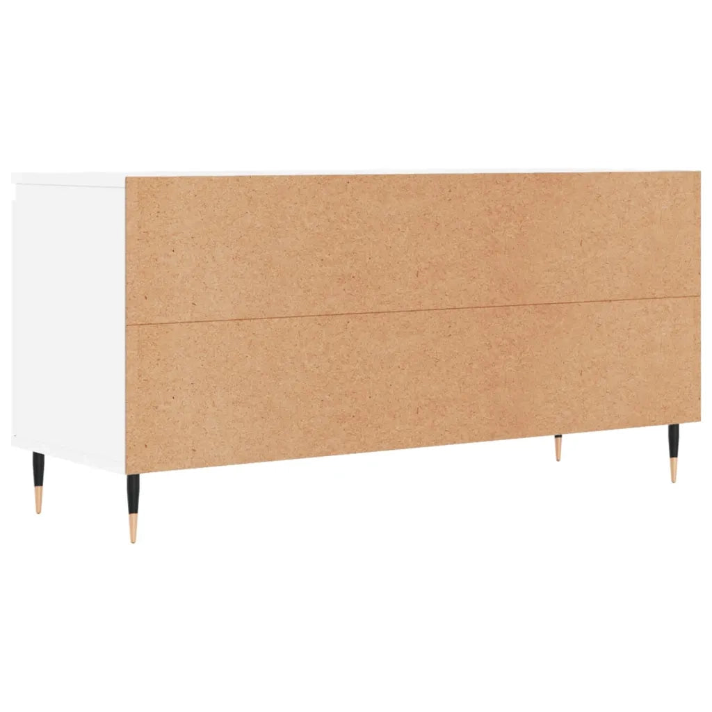 Mobile Porta TV Bianco 104x35x50 cm in Legno Multistrato 827004
