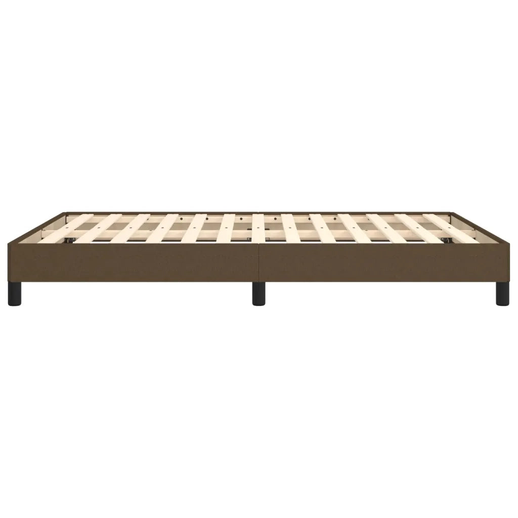 Giroletto senza Materasso Marrone Scuro 140x200 cm Tessuto 346723