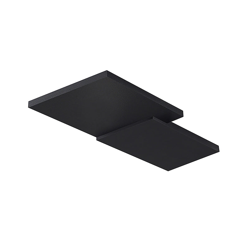 Applique a LED BEN 27W Luce Indiretta 2700K 2500lm Alluminio Verniciato Nero, Design Squadrato Dimmerabile Taglio di Fase - Rossini Group