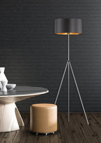 Piantana da Interno  E27 in Metallo Nero Opaco